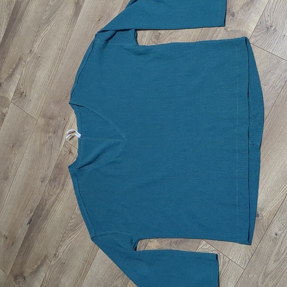 Anthropologie Blouse Top Green emerald 3/4 Sleeve Poly Blend Woman's size XL - Picture 1 of 9